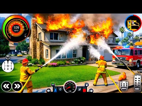 Firetruck City Rescue Simulator 3D - Us Emergency 911 Firefighter Driver - Android GamePlay 