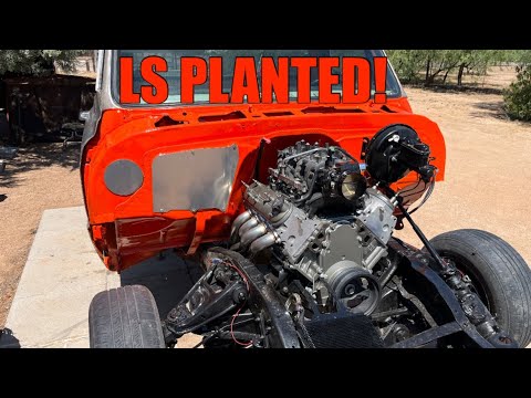 72 C10 LS SWAP!! ENGINE IS IN!!!!