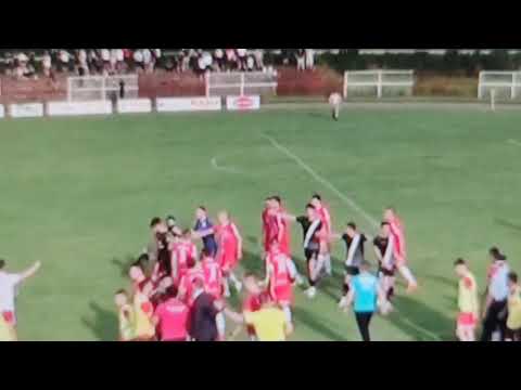 Ulazak navijača na "Lukama" u derbiju Sloga Sloboda 2:2