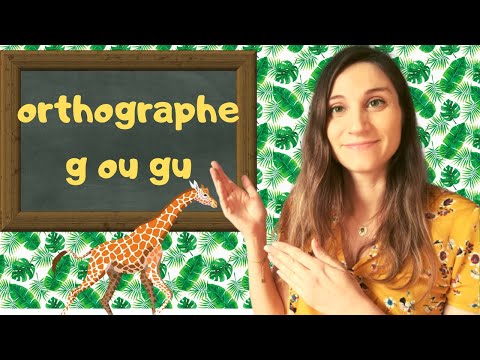 orthographe: g ou gu Classe de CE1 à la maison.