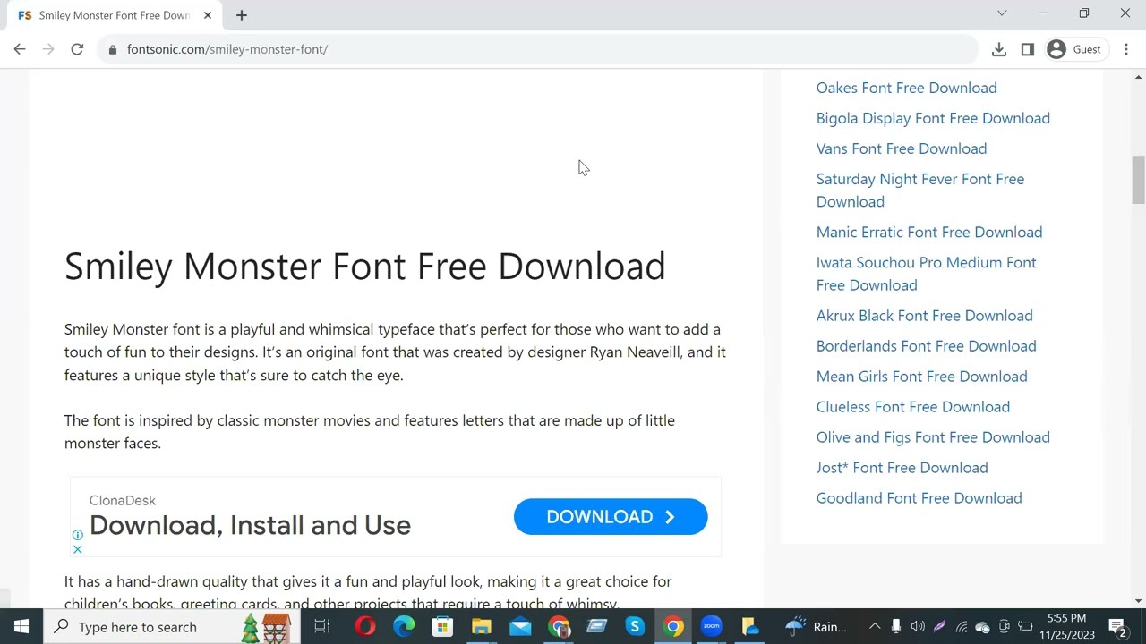 How to download and install Smiley Monster Font Free Download #trending #viral
