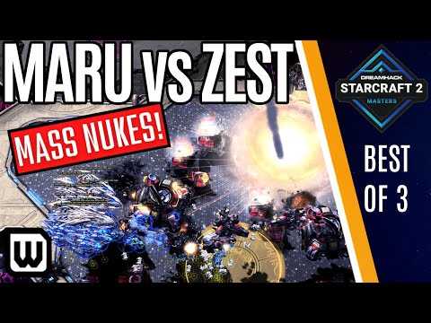 MARU vs ZEST - NUCLEAR Terran vs Protoss! Starcraft 2 Dreamhack Summer 2021