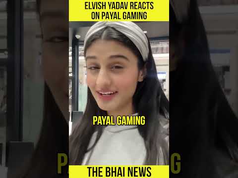 Elvish Yadav REACTION on Payal Gaming | #shorts | The Bhai News Elvish Yadav REACTION on Payal Gaming | #shorts | The Bhai News