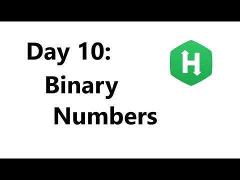 Hackerrank Day 10 Binary Numbers Java Solution