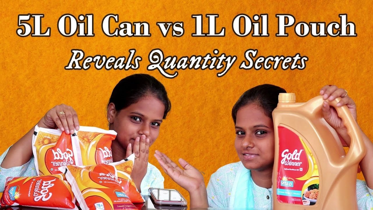 5L Oil Can Vs 1L Oil Pouch | Reveals Quantity Secrets @SherinMedia