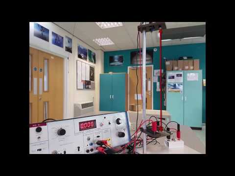 Determining the acceleration of free fall using a trapdoor