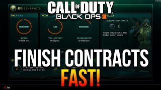 UNLOCK BLACKJACK FAST IN BLACK OPS 3! - How To Finish Contracts Fast