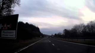 January Drive From Pitlochry On A9 South To Ballinluig Perthshire Scotland