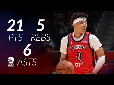 Jeremiah Fears 21 pts 5 rebs 6 asts vs Wizards 25/26 season
