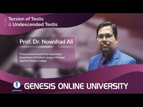 Torsion of Testis & Undescended Testis | Paediatrics | Genesis Online University