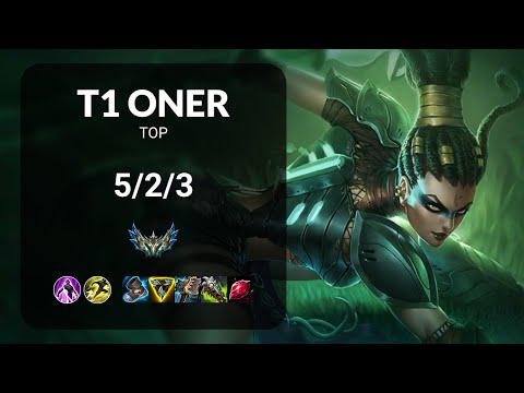 T1 Oner Nidalee vs Vladimir TOP - KR CHALLENGER Patch 15.10