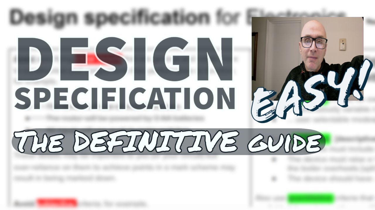 COMPLETE GUIDE How to write a design specification for GCSE and GCE Electronics including EXAMPLES
