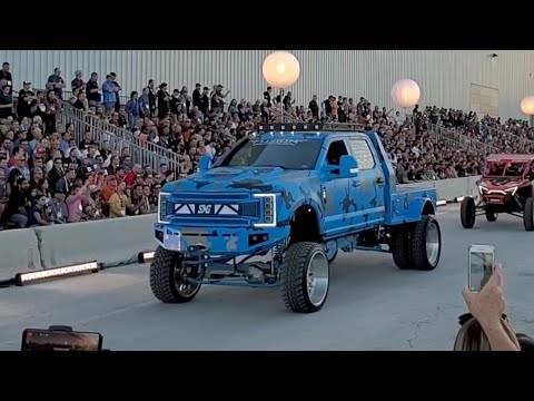 SEMA CRUISE. SEMA CRUISE. SEMA IGNITED. SEMA TRUCKS. SEMA CARS AND LIFTED TRUCKS LEAVING SEMA