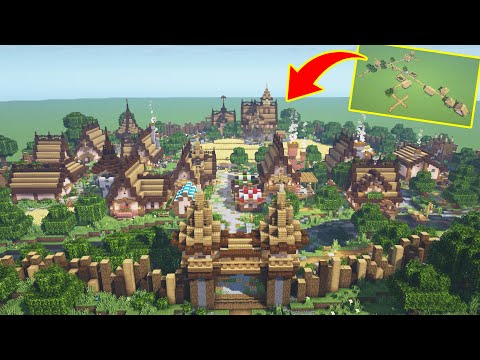 Minecraft Fantasy Builds - Minecraft | Village Transformation and All Profession Houses