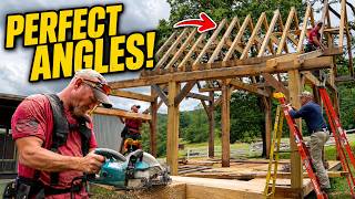Getting the Angles Perfect on a Massive Timber Frame Porch