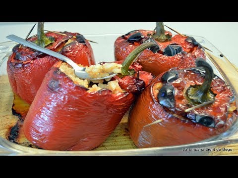 Receta Fácil de Pimientos Rellenos de Arroz y Carne