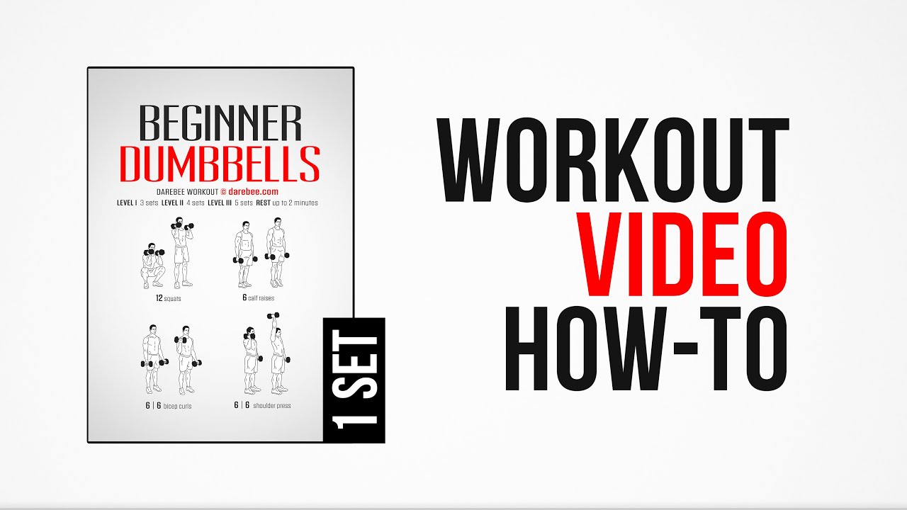 Beginner Dumbbells Workout [ How-To ] [ One Set ] by #DAREBEE