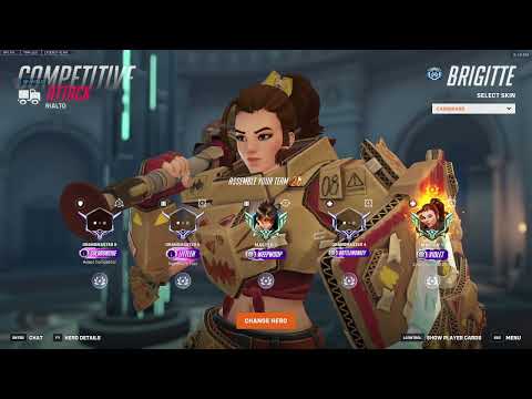 WHAT 3000+ HOURS OF BRIGITTE LOOKS LIKE! VIOLET BRIGITTE GAMEPLAY OVERWATCH 19 TOP 500