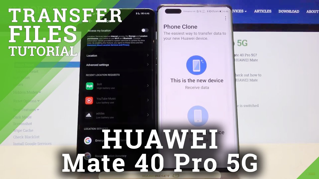 Transfer Data from Android Smartphone to Huawei Mate 40 Pro 5G