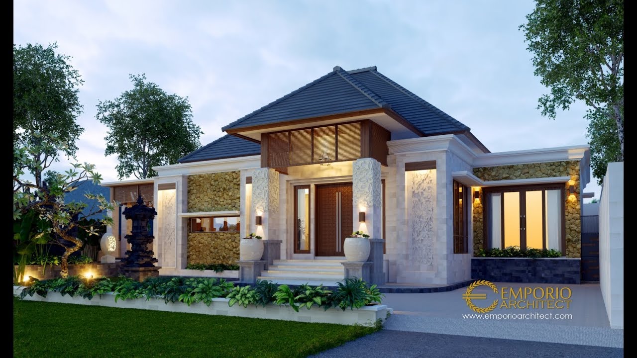 Video 3D Desain Rumah Villa Bali 1 Lantai Bapak Made