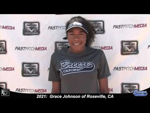 2021 Grace Johnson Speedy Slapper, Athletic Outfielder & 2nd Base Softball Skills Video   Ca Breeze