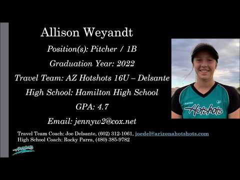 Allison Weyandt Softball Skills Video - 2022 Pitcher 1B