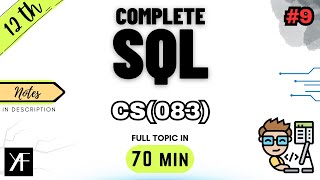 Class 12 Computer Science | SQL Complete One Shot | Unit 3 Data Handling | BOARDS 2025-26