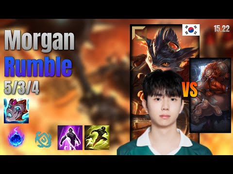 Morgan Top Rumble vs Gragas lol KR solo rank Full Game 15.22 | 모건 럼블 vs 그라가스