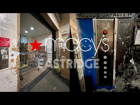 Horrible Montgomery Hydraulic Freight Elevator - Macy's, Eastridge Center - San Jose, CA