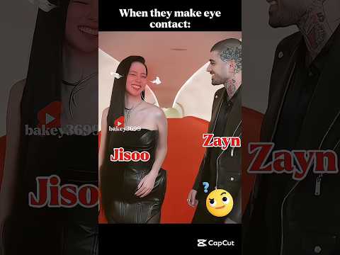 When they make eye contact 😂 #jisoo #zayn #fypシ