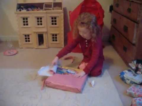 Branwen opening xmas presents
