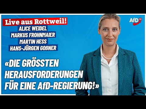 Live aus Rottweil: Alice Weidel, Markus Frohnmaier, Martin Hess und Hans-Jürgen Goßner! - AfD