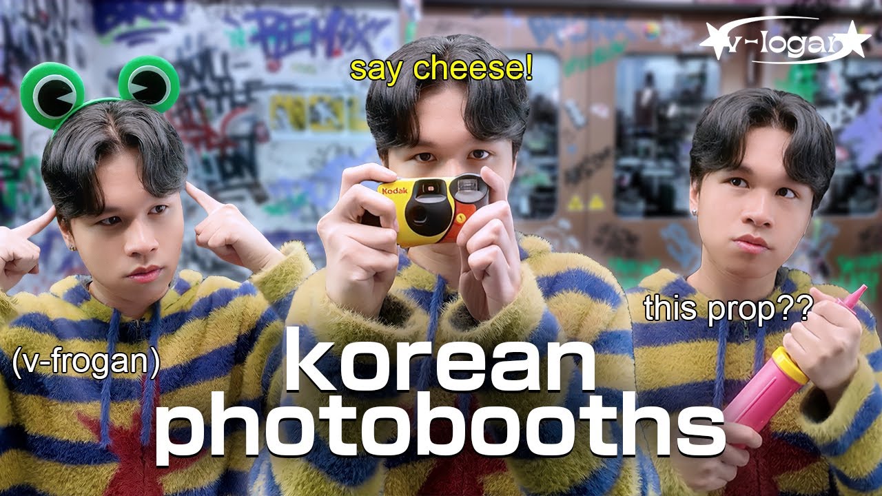 trying popular Korean photo booths in Seoul