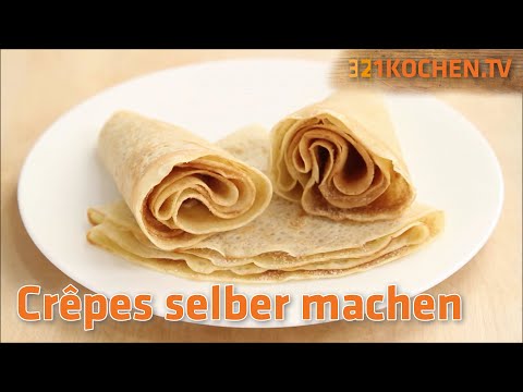 Rezept: Crêpes einfach selber machen | Leckeres Pfannkuchen Grund-Rezept aus der Pfanne