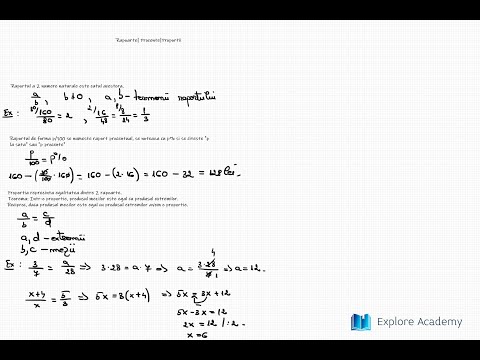 Lectia 15 - Matematica | Rapoarte, Procente, Proportii