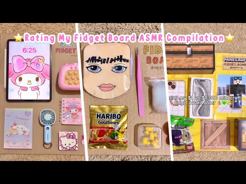 💸RATING MY FIDGET BOARDS ASMR COMPILATION | tutorial | applefrog