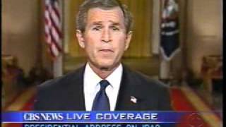 BUSH Ultimatum 2003 Saddam Hussein IRAQ CBS NEWS