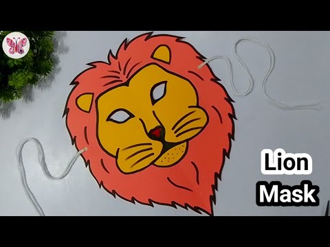 DIY Paper Lion Mask | Easy Animal Mask Craft for Kids | Lion Face Mask Making at Home