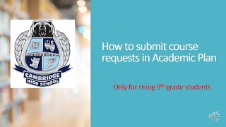 How to submit course request in Academic Plan