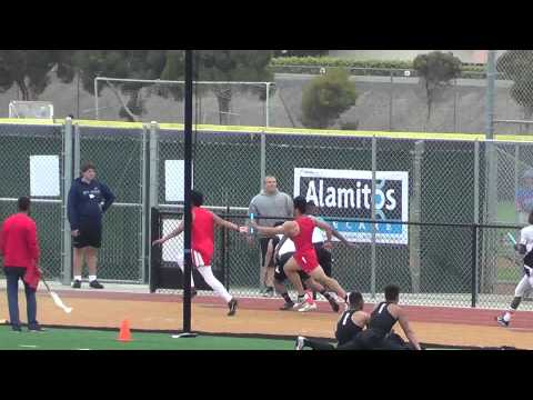 JVB 4x100 vs Servite Rosary 3-11-15 -  Los Alamitos Boys