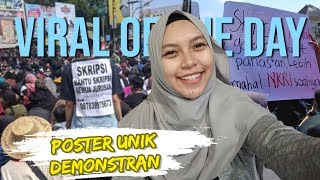 VIRAL HARI INI: Kumpulan Foto Tulisan Unik Demonstran yang Tolak UU KPK, Ada Promo Joki Skripsi