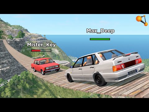 Friends Fought Over the Lane! Bridge Collapsed Under Them | BeamNG.drive