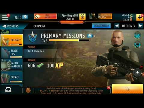 Kill shot barvo Primary Missions 27 Region 3