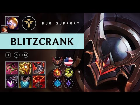 Blitzcrank Support vs Sona - NA Grandmaster Patch 25.24
