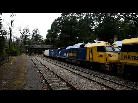 Pacific National 2MP5 5 Locomotives at Nairne and Mt Lofty with the AN running dead 19/07/2