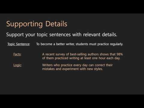 Essay Writing | Body Paragraphs | 08 Supporting Details