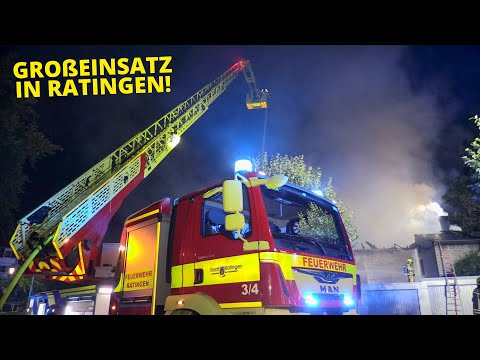 [GROßBRAND IN RATINGEN] - Supermarkt in Vollbrand | Starke Rauchentwicklung | Großeinsatz in Homberg