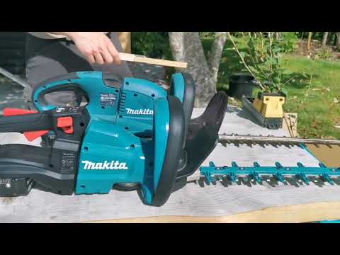 Makita DUH604SZ Akumuliatorinės gyvatvorių žirklės (vienpusiai ašmenys), 18V Li-ion, BL-motor, 600mm, Be akumuliatorių ir kroviklio! video