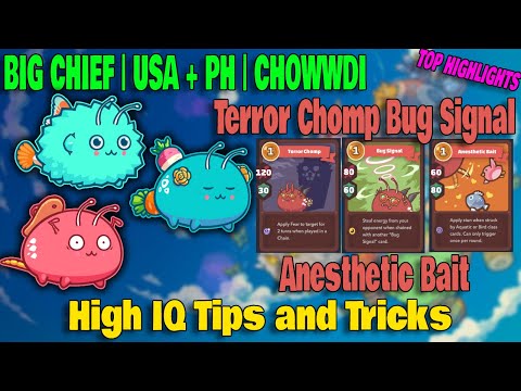 TERROR CHOMP BUG SIGNAL AXIE TEAM TOP RANK BIG CHIEF TIPS AND TRICKS ANESTHETIC BAIT HIGH WIN RATE