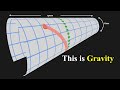 How does the curvature of spacetime create gravity?